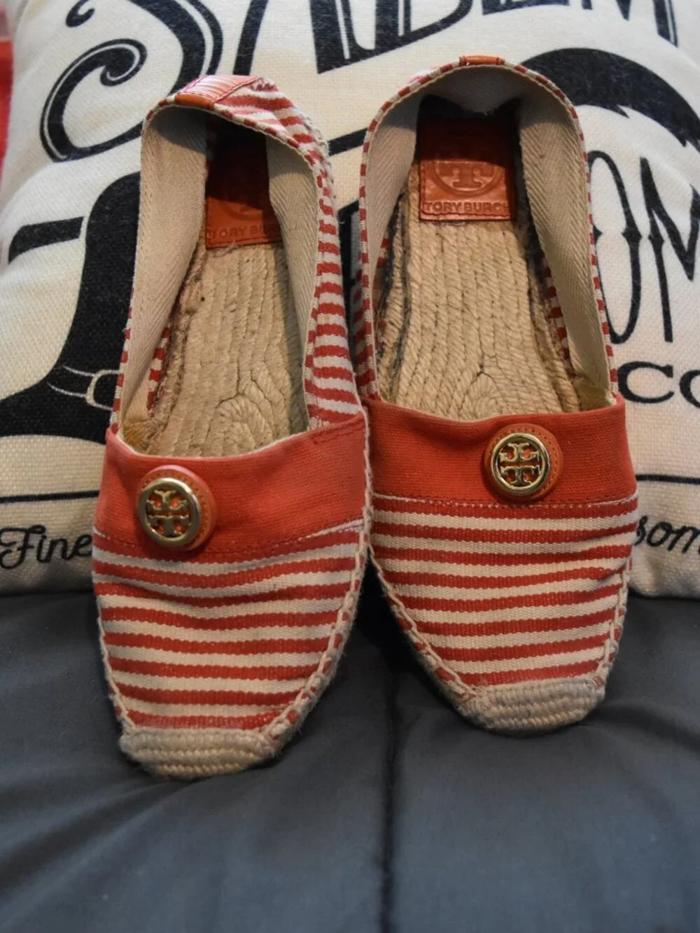 Tory Burch Stripe Espradilles Shoes‎ Size 8 - CUTE!